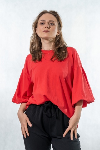 Bluzka Puffy Mood Wiya - Flame red
