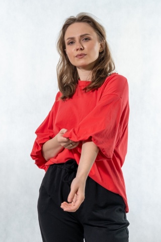 Bluzka Puffy Mood Wiya - Flame red