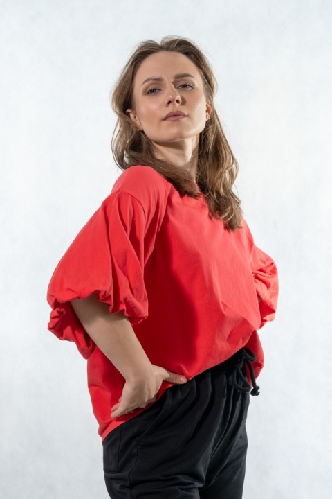 Bluzka Puffy Mood Wiya - Flame red