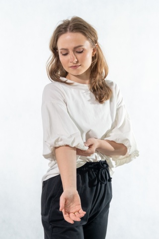 Bluzka Puffy Mood Wiya - Panna