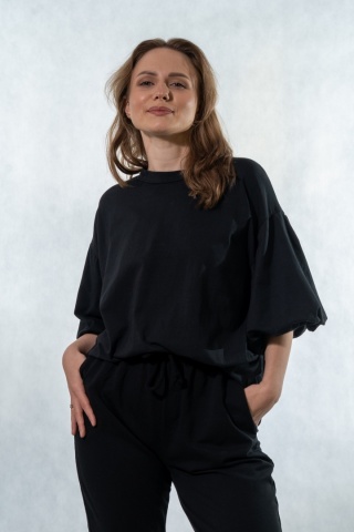 Bluzka Puffy Mood Wiya - Nero