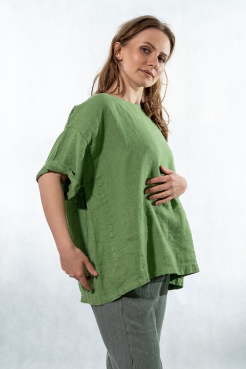 Bluzka Wendy Trendy 100% Len – Szmaragdowa