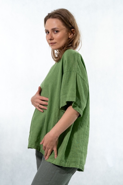 Bluzka Wendy Trendy 100% Len – Szmaragdowa