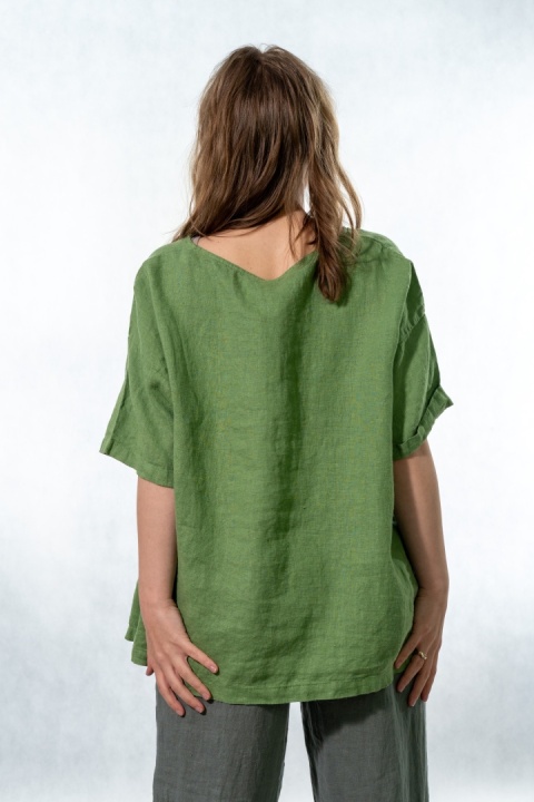 Bluzka Wendy Trendy 100% Len – Szmaragdowa