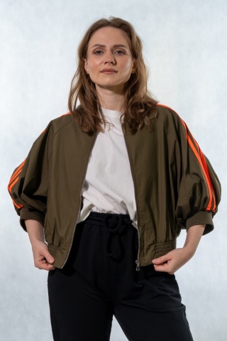 Bomberka z lampasami Lumina – Khaki