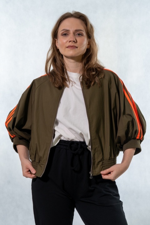 Bomberka z lampasami Lumina – Khaki