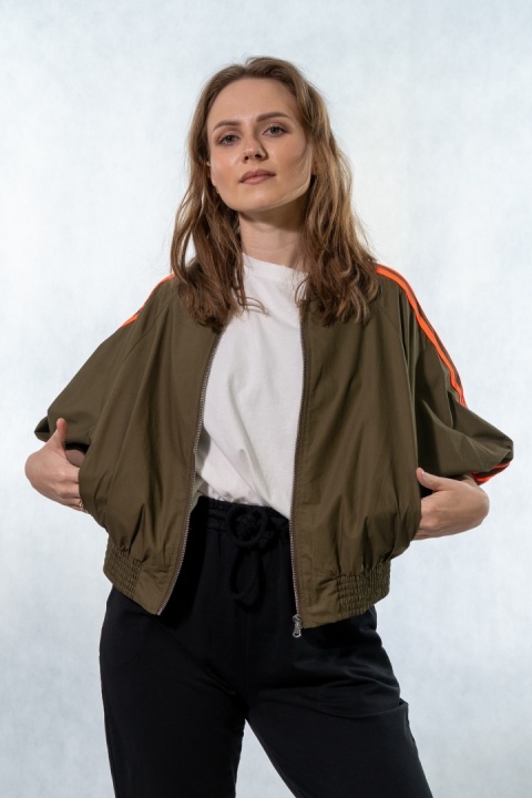 Bomberka z lampasami Lumina – Khaki