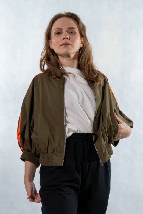 Bomberka z lampasami Lumina – Khaki