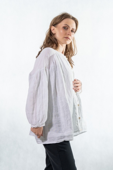 Koszula lniana Gioya&Co – lekkość i naturalna elegancja - Bianco