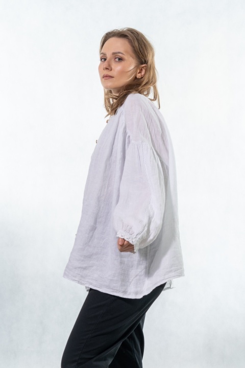 Koszula lniana Gioya&Co – lekkość i naturalna elegancja - Bianco