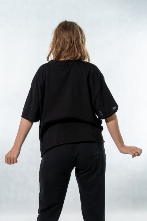 T-shirt oversize „JOY" - Czarny