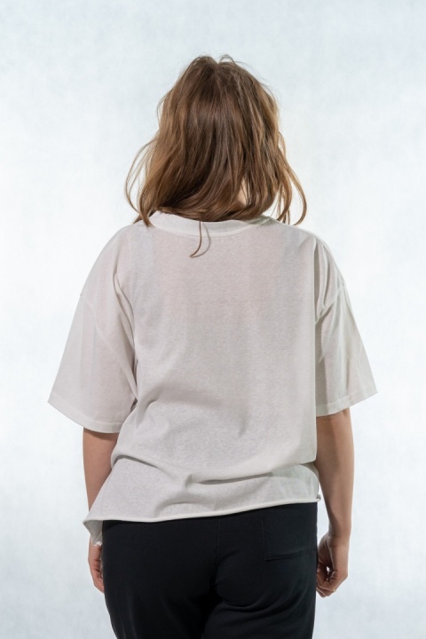 T-shirt oversize „JOY" - Biały