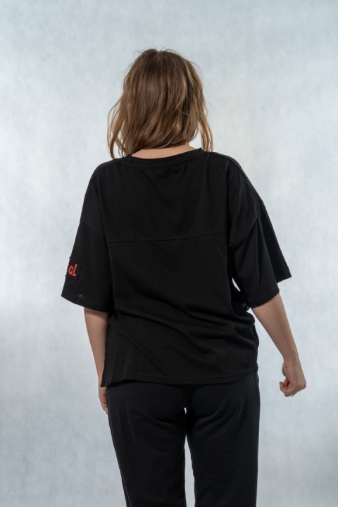 T-shirt oversize „Mental" - Czarny