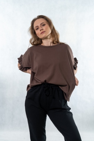 T-shirt z falbankami Volant WIYA - Moka