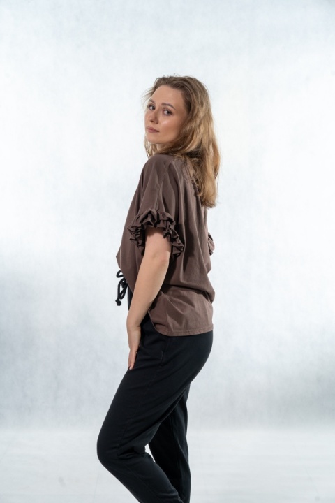 T-shirt z falbankami Volant WIYA - Moka