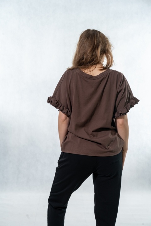 T-shirt z falbankami Volant WIYA - Moka