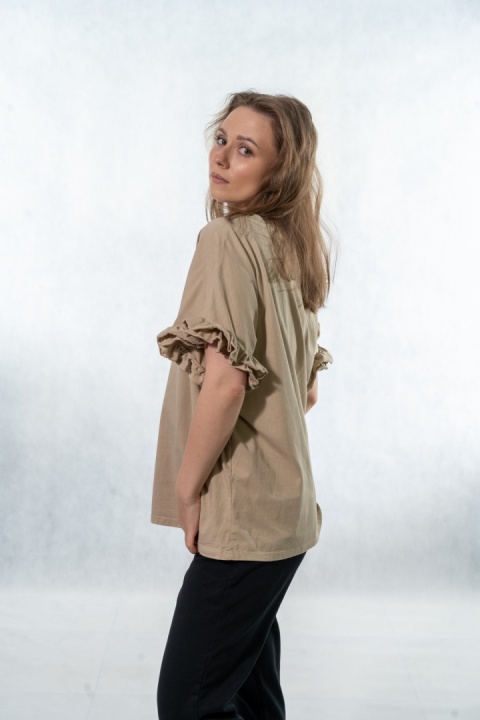 T-shirt z falbankami Volant WIYA - Safari