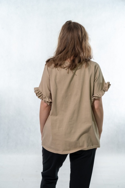T-shirt z falbankami Volant WIYA - Safari