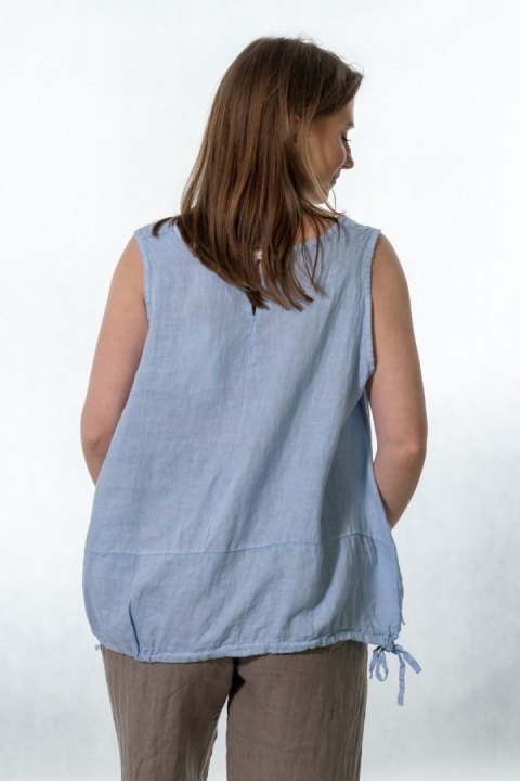 Top lniany oversize WIYA - Cielo