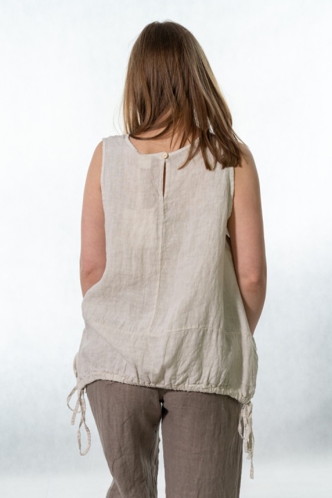 Top lniany oversize WIYA - Sabbia
