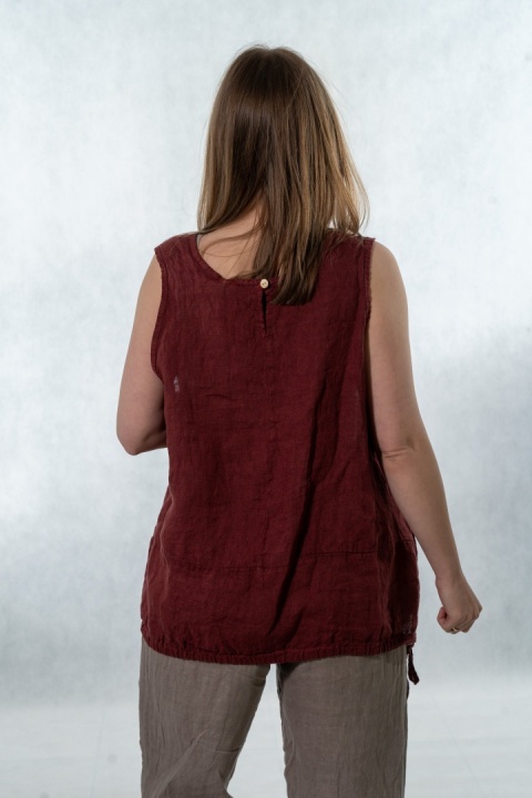 Top lniany oversize WIYA - Peperoncino