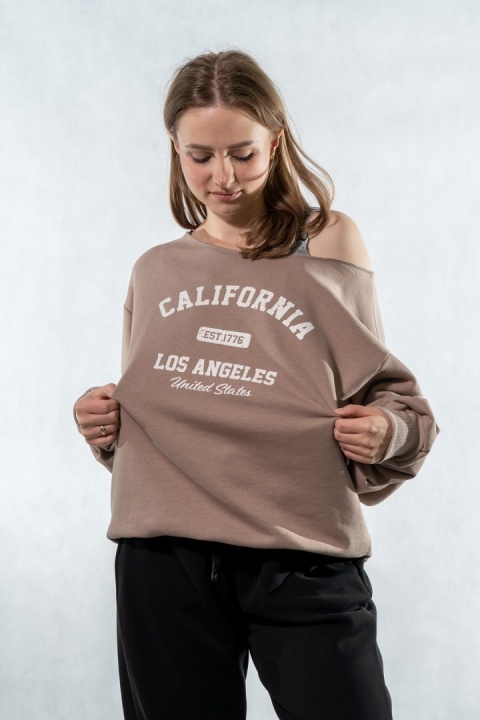 Bluza damska CALIFORNIA - styl casual I COLETTE - Cappuccino