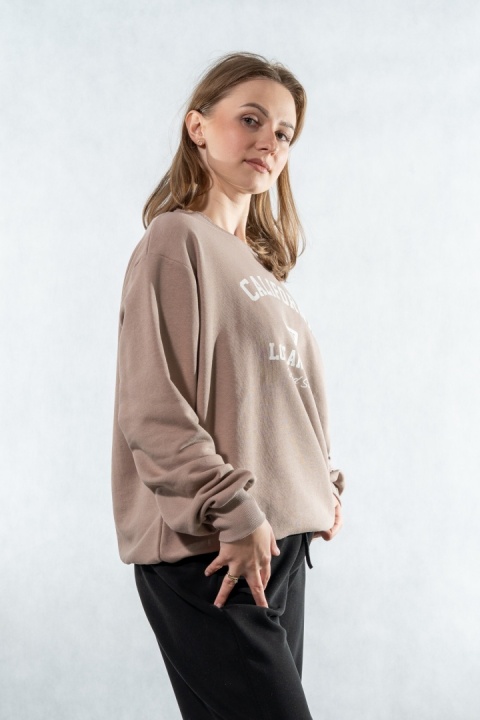 Bluza damska CALIFORNIA - styl casual I COLETTE - Cappuccino