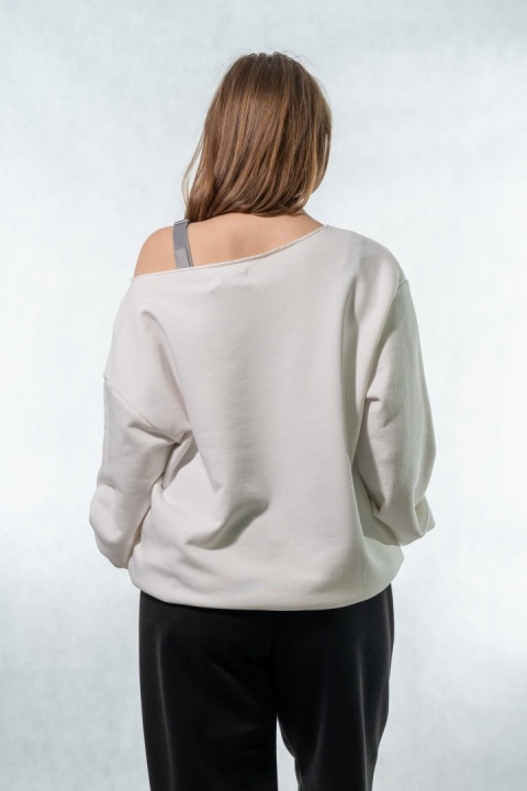Bluza damska CALIFORNIA - styl casual I COLETTE - Śmietanka