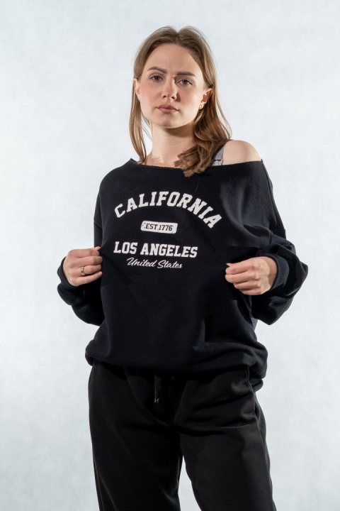 Bluza damska CALIFORNIA - styl casual I COLETTE - Czarna
