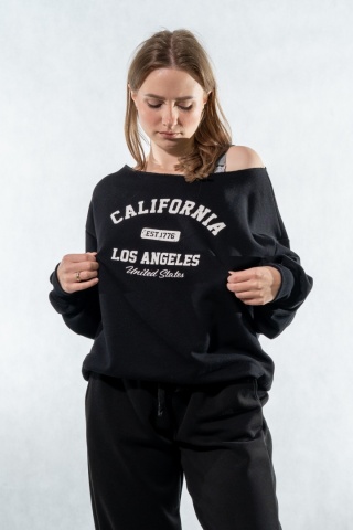 Bluza damska CALIFORNIA - styl casual I COLETTE - Czarna