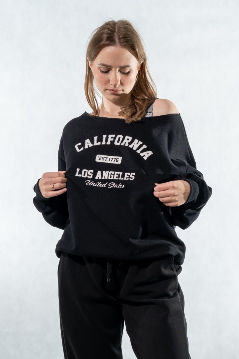 Bluza damska CALIFORNIA - styl casual I COLETTE - Czarna