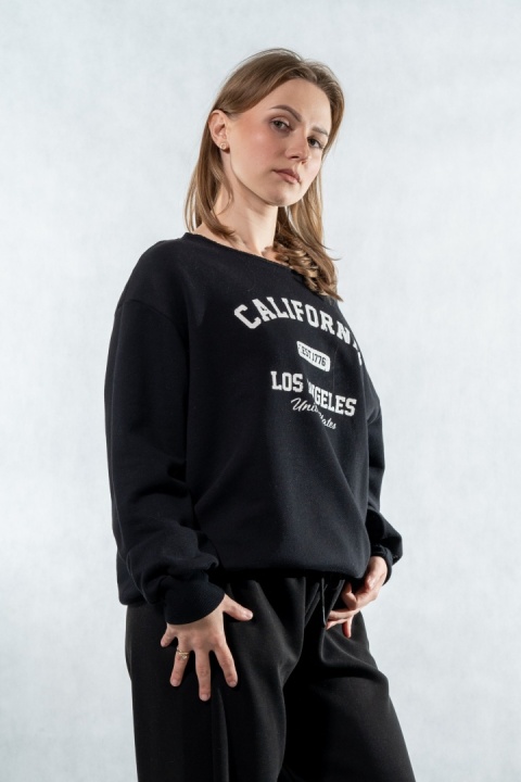 Bluza damska CALIFORNIA - styl casual I COLETTE - Czarna