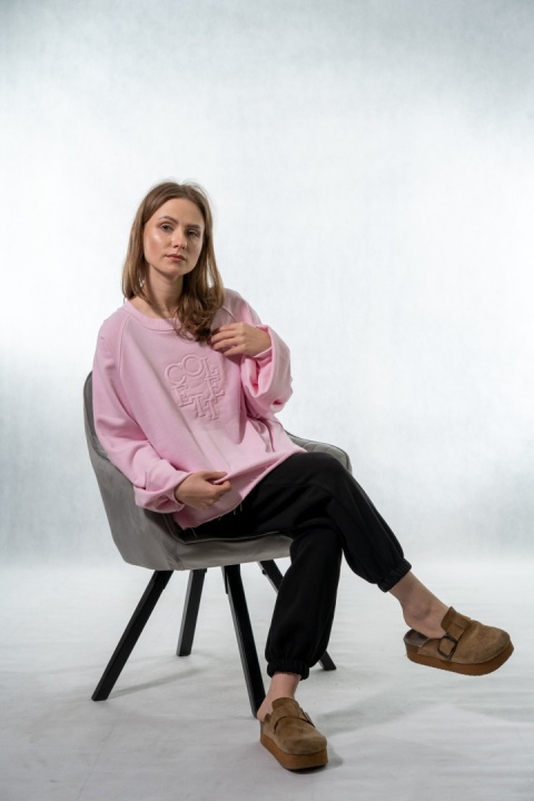 Bluza damska COLETTE – Pudrowy Róż