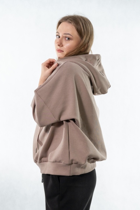 Bluza damska z kapturem COLETTE - Cappuccino