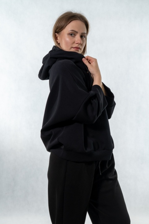 Bluza damska z kapturem COLETTE - Czarna