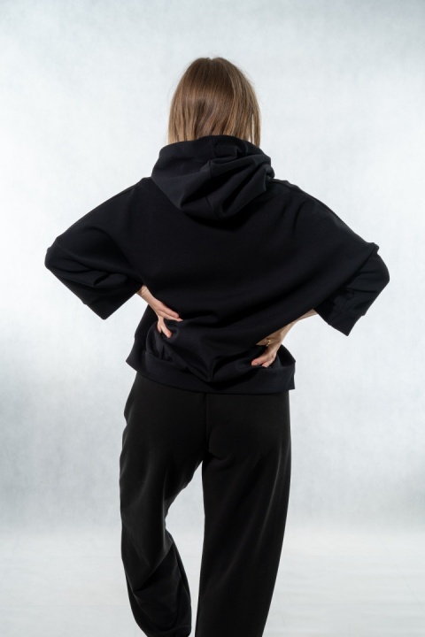 Bluza damska z kapturem COLETTE - Czarna