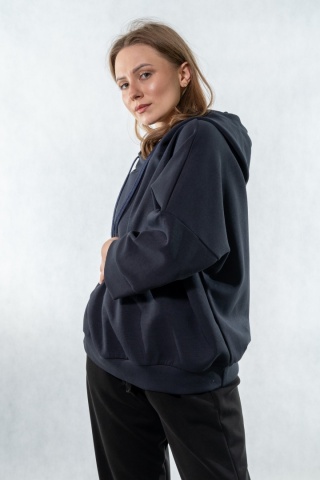 Bluza damska z kapturem COLETTE - Granatowa