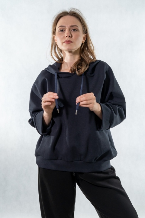 Bluza damska z kapturem COLETTE - Granatowa