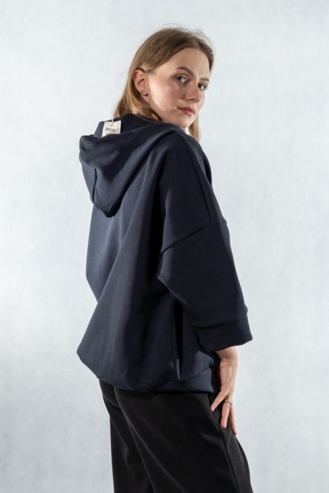 Bluza damska z kapturem COLETTE - Granatowa