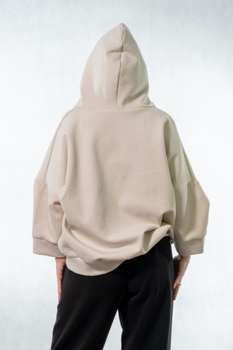 Bluza damska z kapturem COLETTE - Piasek