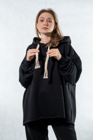 Bluza z kapturem COLETTE - Czarna
