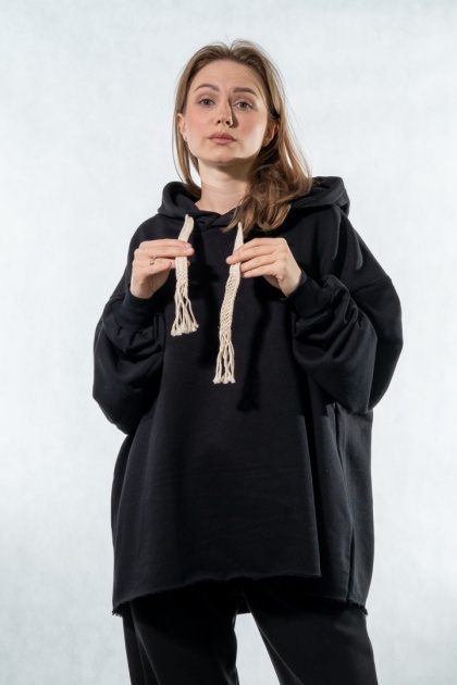 Bluza z kapturem COLETTE - Czarna