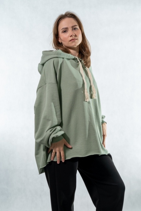 Bluza z kapturem COLETTE - Szałwia