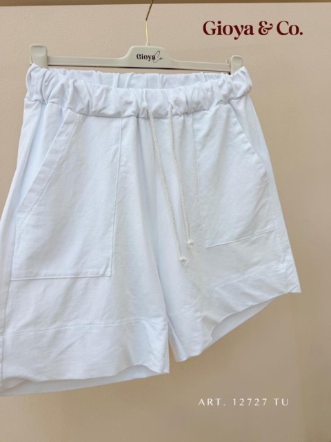 Komplet damski Gioya & Co. – top + spodenki bawełniane - Paris pink