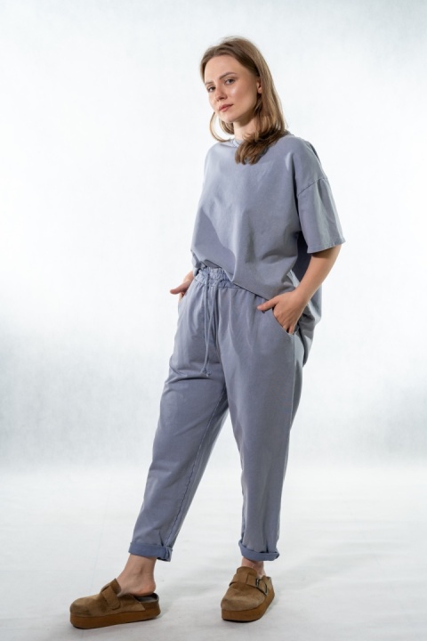 Komplet dekatyzowany Wiya - Steel Denim
