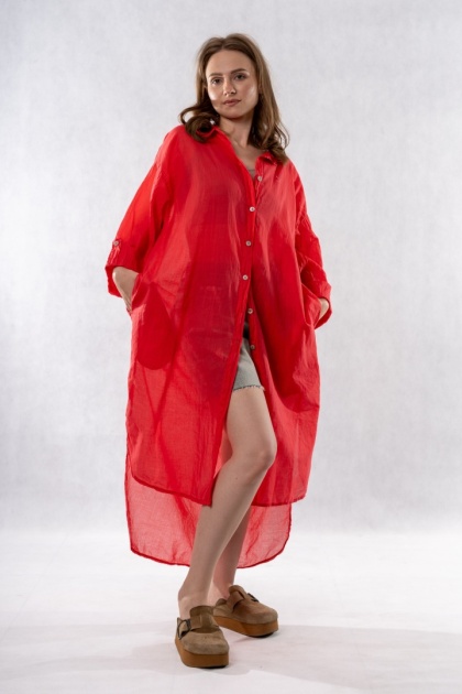 Koszula/Tunika Oversize Miho’s – Czerwona