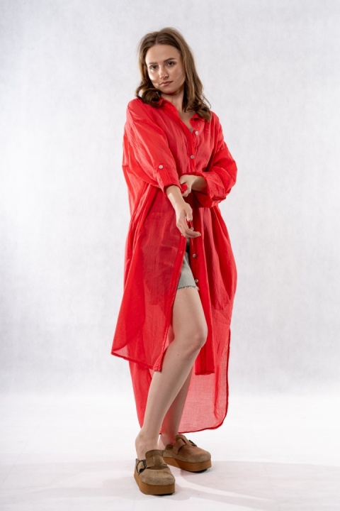 Koszula/Tunika Oversize Miho’s – Czerwona