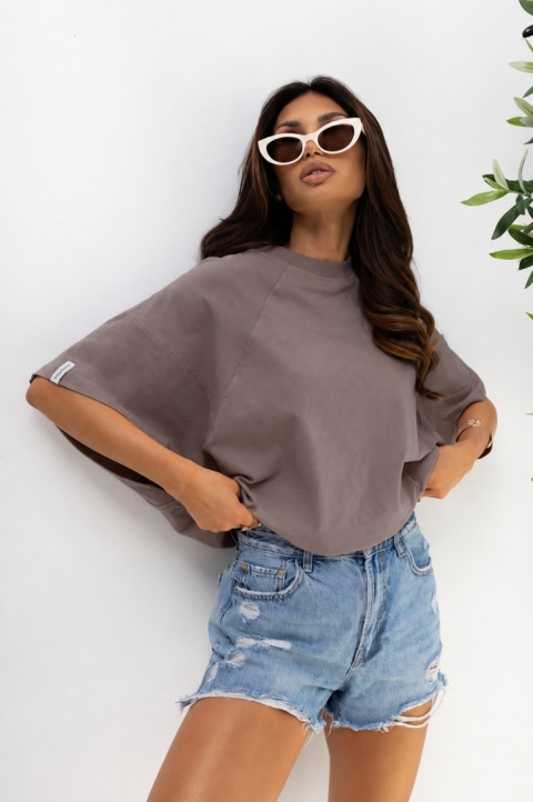 T- shirt Lenoshka Comfy Oversize Tee ze stoperem - Fango