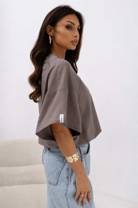 T- shirt Lenoshka Comfy Oversize Tee ze stoperem - Fango