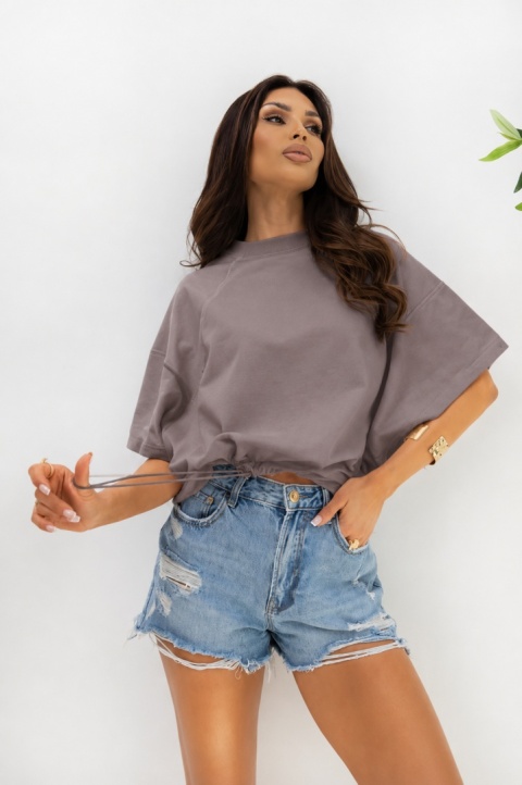 T- shirt Lenoshka Comfy Oversize Tee ze stoperem - Fango